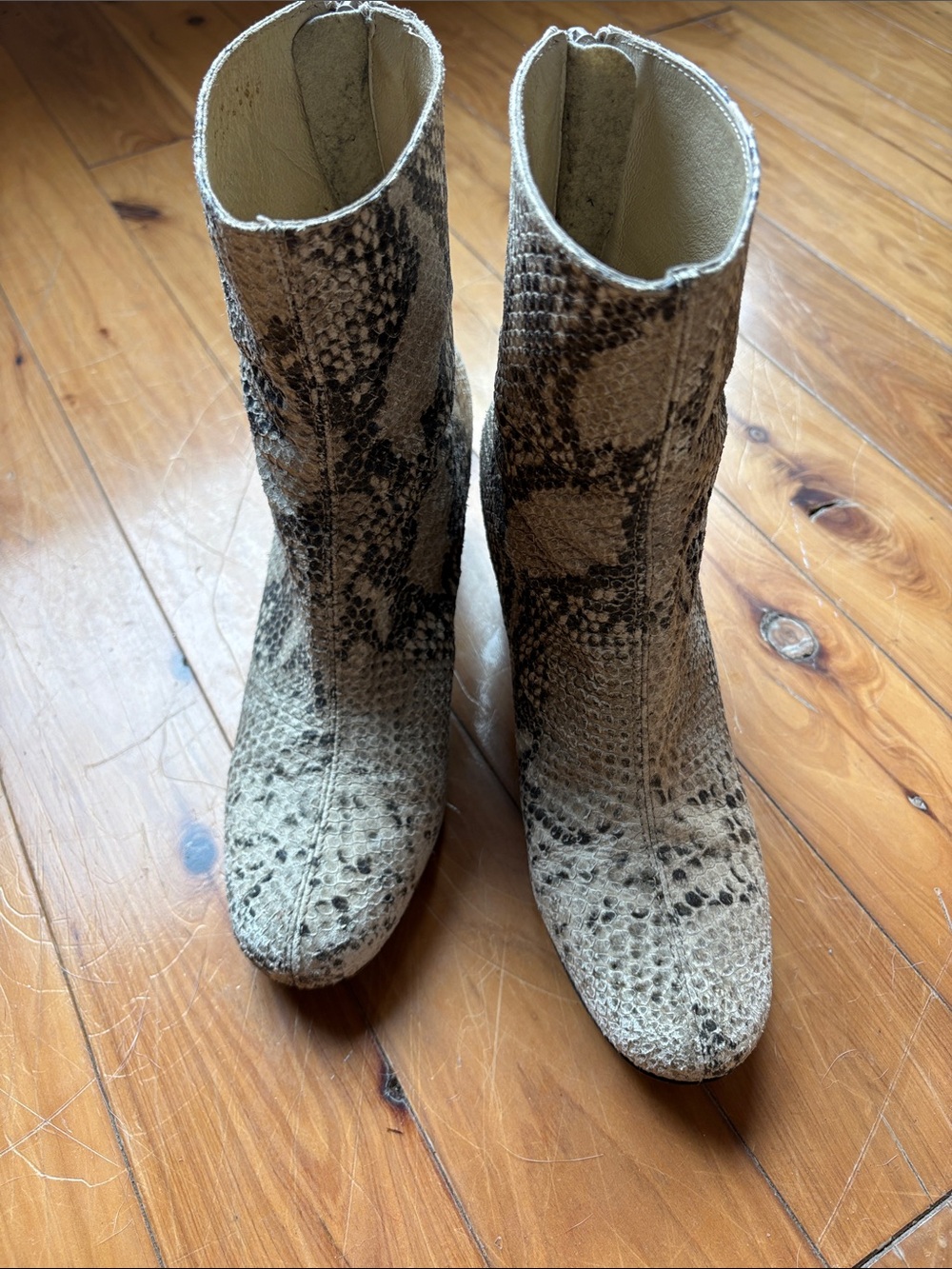 Free People Snake Skin Look Boots